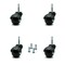 Service Caster 2 Inch Gloss Black Hooded Grip Neck Ball Casters, 4PK SCC-GN01S20-POS-GB-516-4 - alternate 1